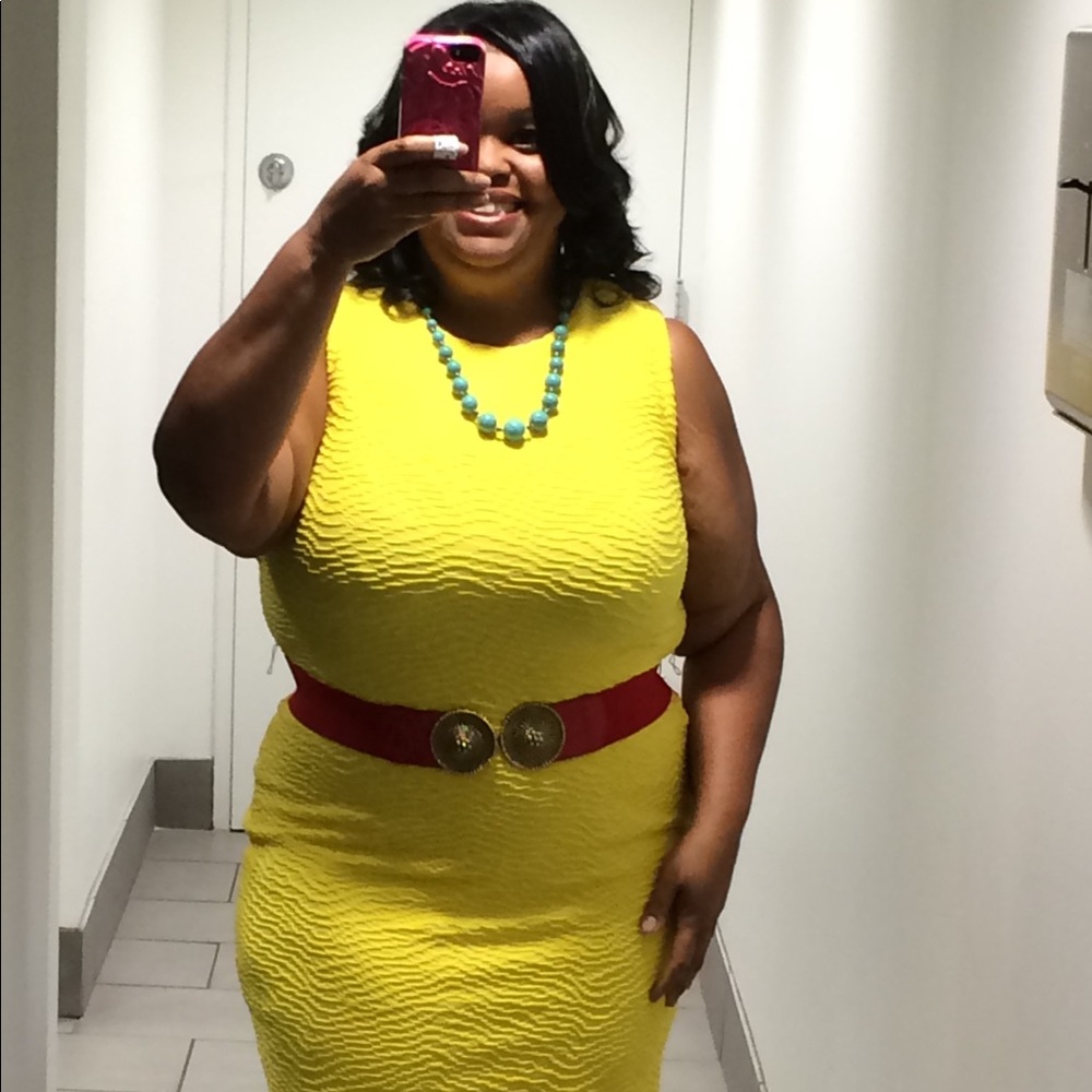 Yellow Tommy Hilfiger sheath dress